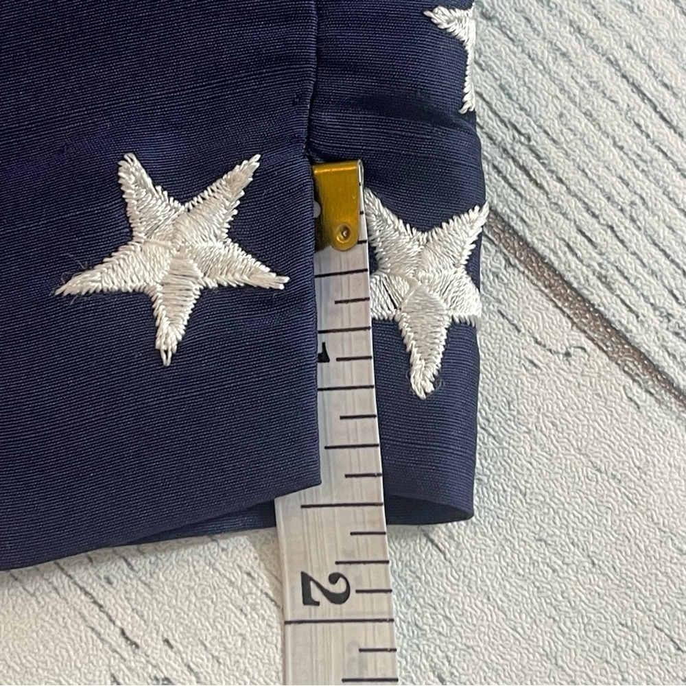 S.L.B 100% Silk Embroidered Star High Waisted Pants NWT - Picture 11 of 12